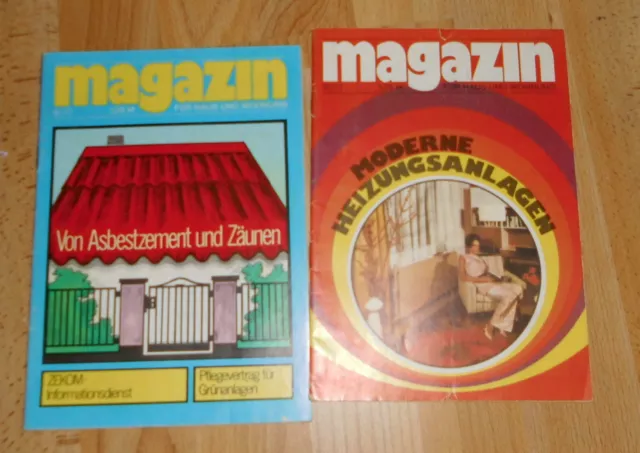 DDR-  2 Hefte Magazin  für Haus und Wohnung   von 1977