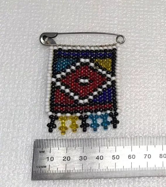 "MINIATURE" "Handmade Bead Mat" Decorative. VG.