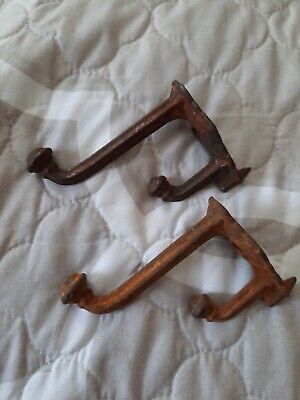 Pair Of Antique Iron Coat Hooks