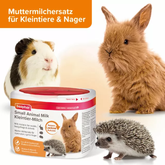 Beaphar Kleintiermilch - Aufzucht Igel Kaninchen Meerscheinchen 200 g ODER Zubeh