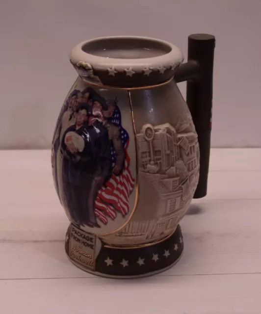 Beer Stein - Miller - Norman Rockwell "Package From Home" US Military