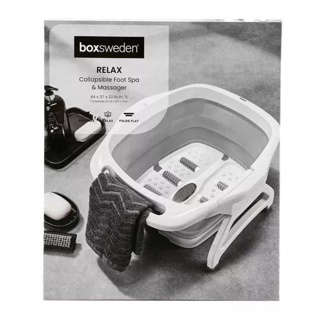 7L Foldaway Foot Spa Pedicure Bath Massager Therpay Basin Collapsible Bucket