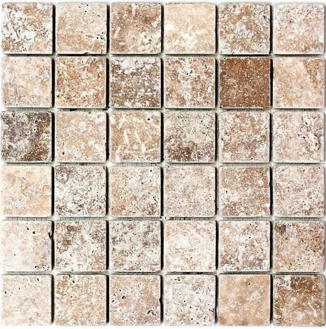 Mosaïque En Marbre Gris/Argent WB40-3D20 - Pour Mur Cuisine/Salle De Bain, Finition Mat, 1 Mat