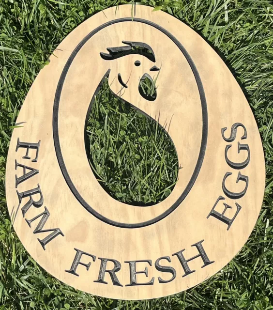 Handmade Wooden Farm Fresh Eggs Sign, Farmhouse Country Sign Ready To Finish