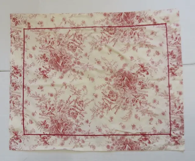 Chambers Pillow Sham 100% Cotton Country Cottage Red French Toile 24"x32"  Italy