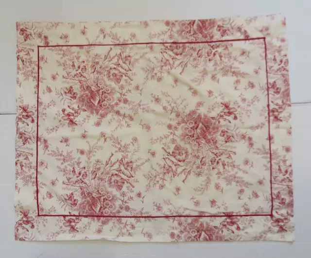 Chambers Pillow Sham 100% Cotton Country Cottage Red French Toile 24"x32"  Italy