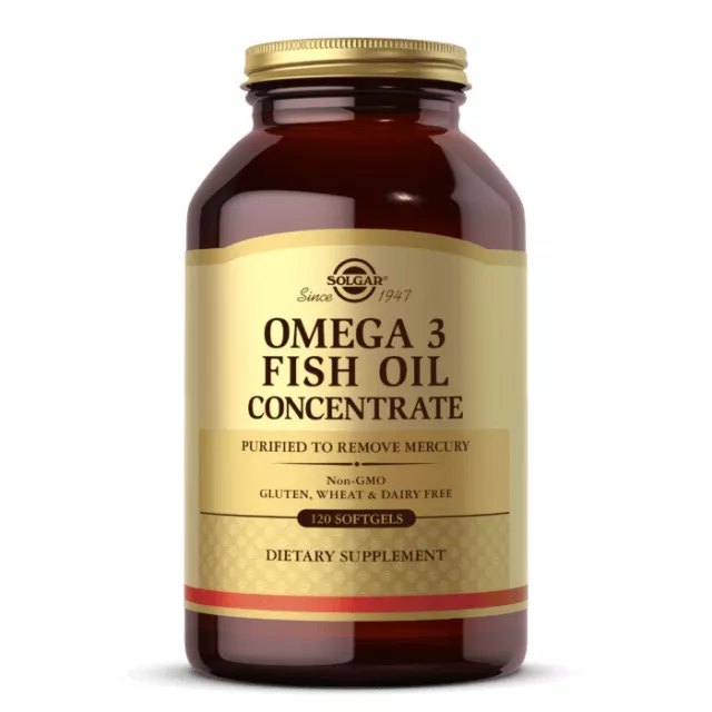 Solgar, Omega 3, Fish Oil Concentrate, 120 Weichkapseln - Blitzversand