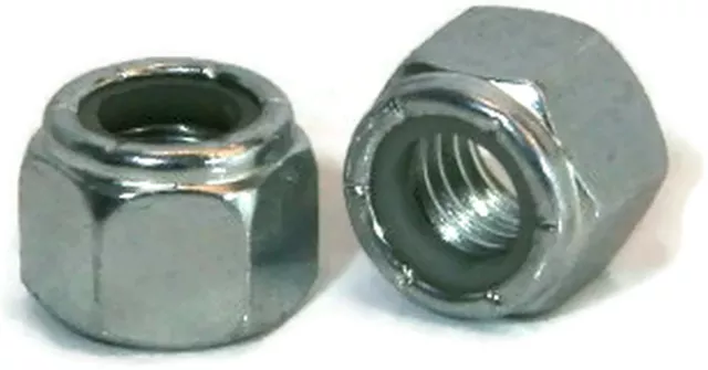 Metric DIN 985 Class 8 Zinc Plated Steel Nylon Insert Lock Nuts Nylock - M3-M42