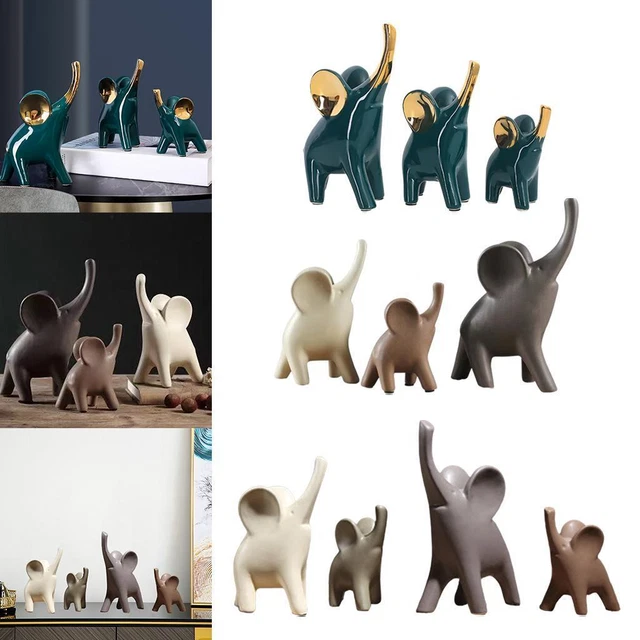 3 pièces/4 pièces figurines d'éléphants mignons, figurine de famille