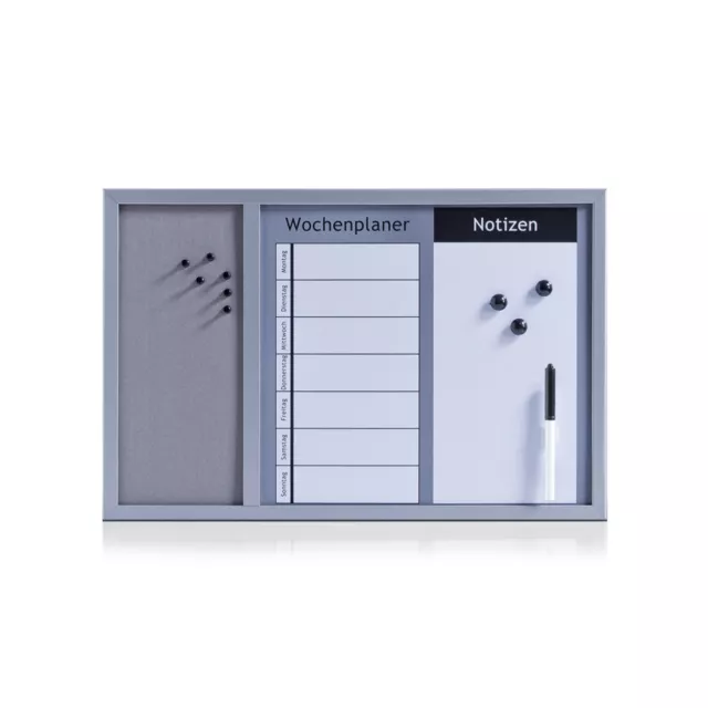 Zeller Kombitafel 3in1 Wochenplaner Memoboard Whiteboard Pinnwand Tafel