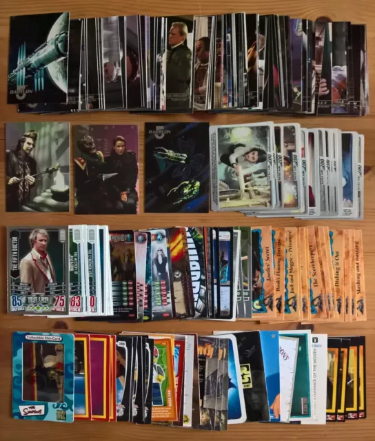 Trading cards job lot Babylon 5, Doctor Who, Angry Birds, James Bond 007 etc