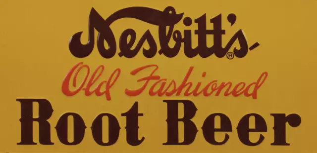 Nesbitt's Root Beer soda pop vending machine restoration water slide decal