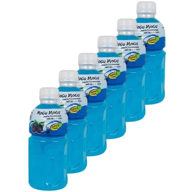 Mogu Mogu - confezione da 6 bevanda bevanda al ribes nero Nata de Coco 320 ml