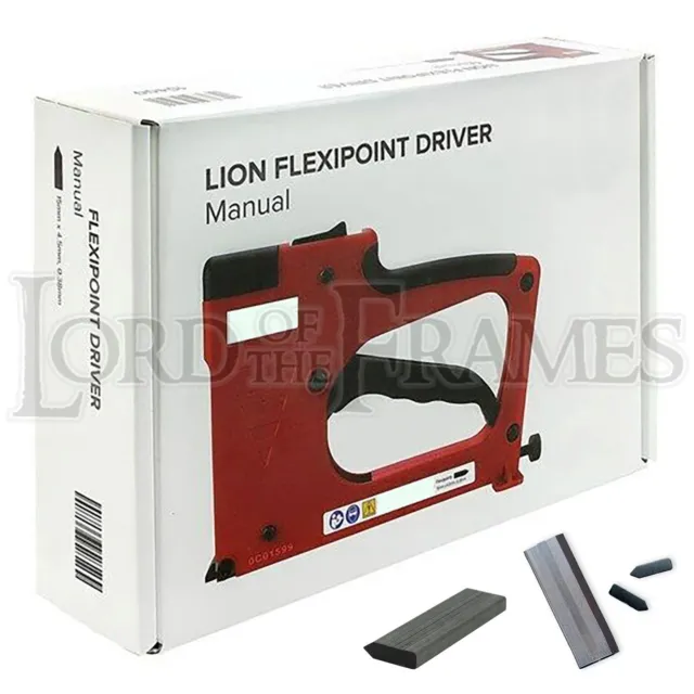 Manual Flexipoint Driver Tool + 15mm Standard Points Tabs Picture Frame Framing