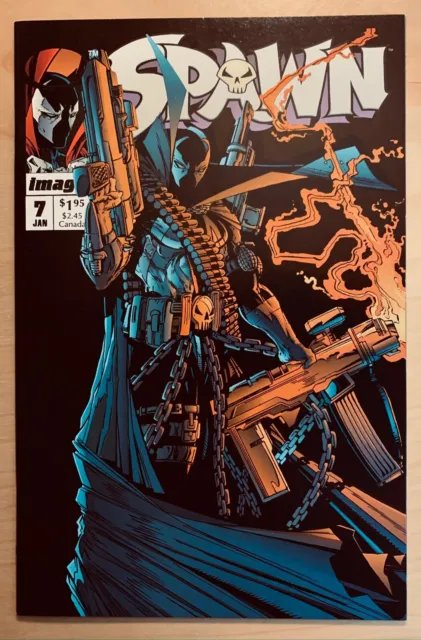 SPAWN # 7,  EXCLUSIVE BY TODD McFARLANE IMAGE COMICS, 1992