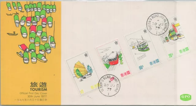 Hong Kong Postal History Fdc Official Cover Comm Tourism Publicity Canc Yr'1977