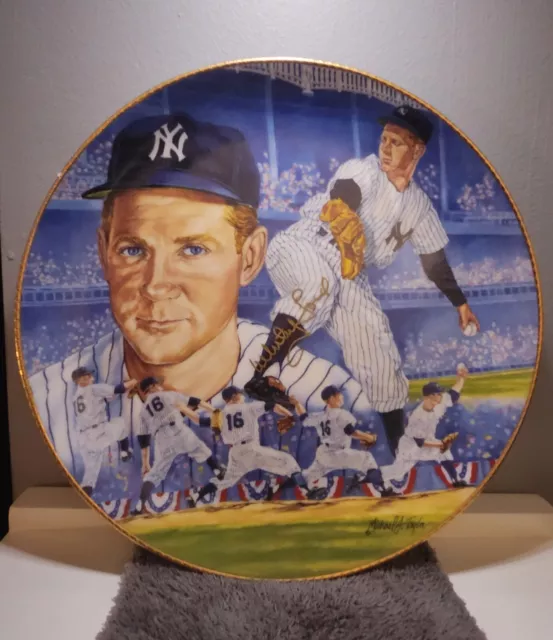 Gartlan Whitey Ford New York Yankees hand Signed Plate limited edition #271