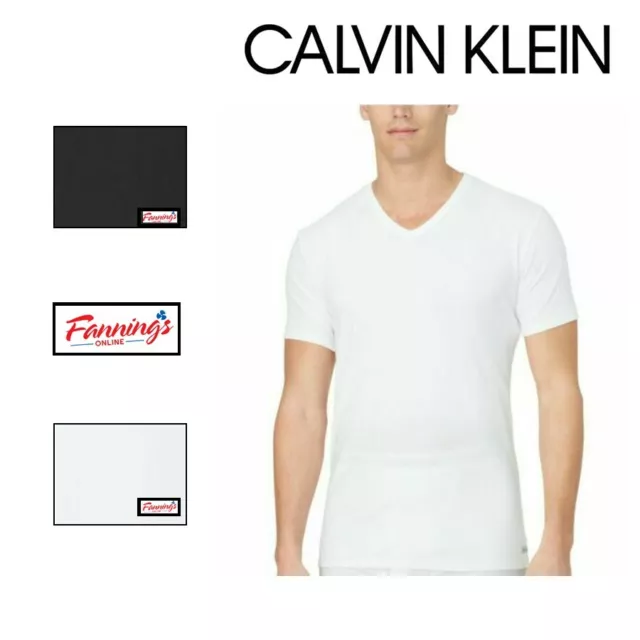 Calvin Klein 3 Pack Cotton Stretch V-Neck T Shirt Moisture Wick B45