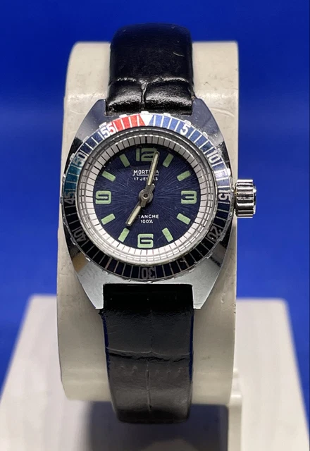 Reloj Mortima Diver Pepsi antiguo de mujer funciona