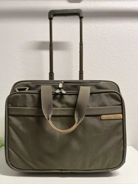 Briggs & Riley Cabin Bag 2-Wheels Carry-on Rolling Olive Luggage