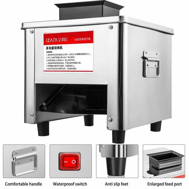 850W COMMERCIAL MEAT Cutting Machine Cutter Stainless Steel +Blade £199