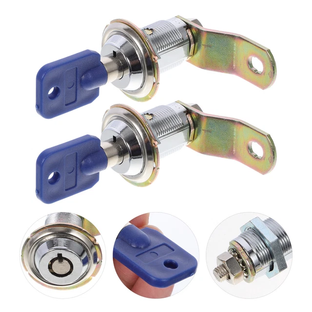 Set 6 Serrature A Camma Per Cassetti, 16 Mm, Con Chiave - Per Armadi E Cassette Postali - Foto 2