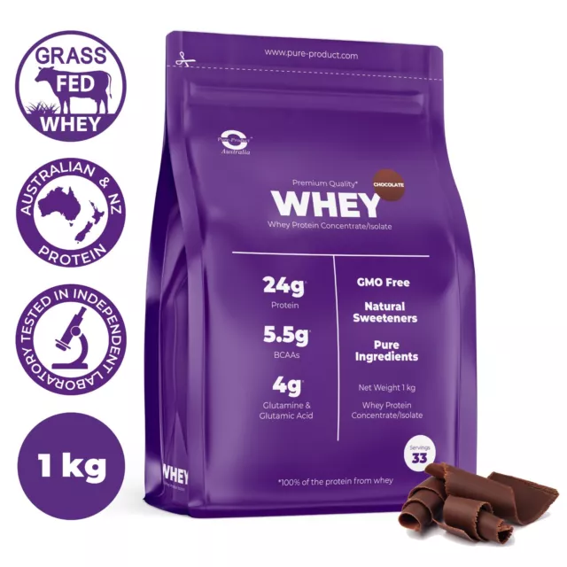 1Kg  - Whey Protein Isolate / Concentrate - Chocolate  Powder