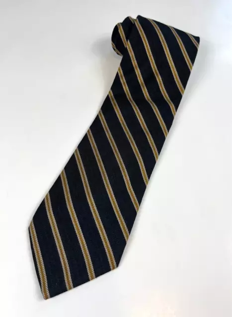 Men's Brioni Wool Tie Striped Herringbone 3