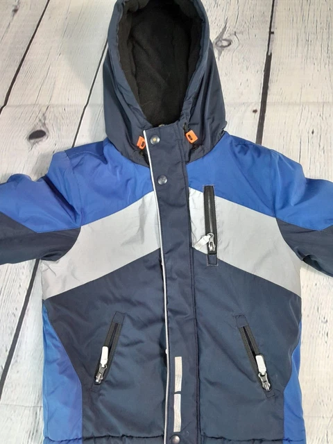 Cappotto con cerniera blu navy noce mix manica lunga con cerniera bambini età 5-6 anni