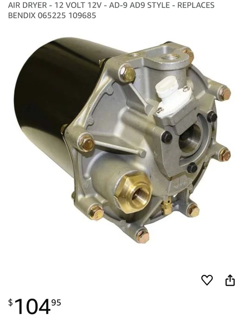 AIR DRYER AD-9 Ad9 Style - Replaces Bendix 065225 109685 - 12 Volt 12V ...