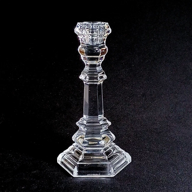 1 (ONE) TIFFANY & CO PLYMOUTH Lead Crystal 8" Single Candle Holder