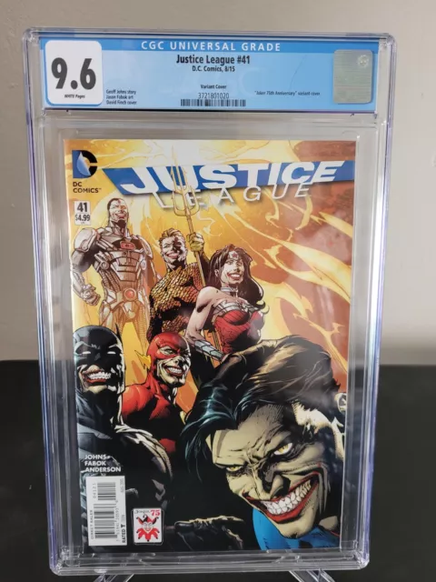 Justice League #41 Cgc 9.6 Graded Dc 52 Comics Joker 75Th Anniversary Variant