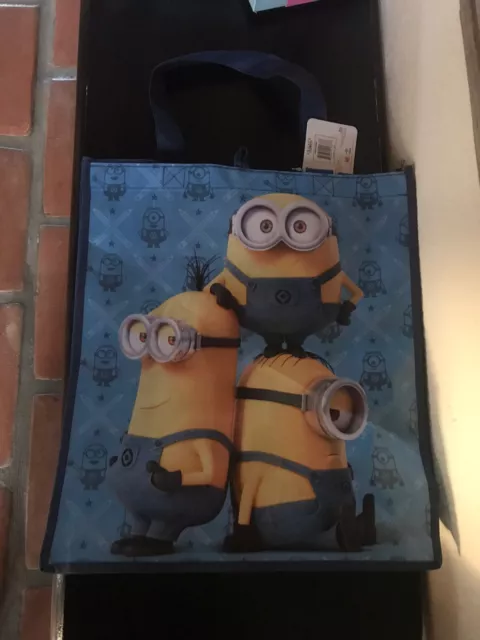 minions large  tote Reusable Shopping Bag Party Gift Bag NEW kids birthday wrap