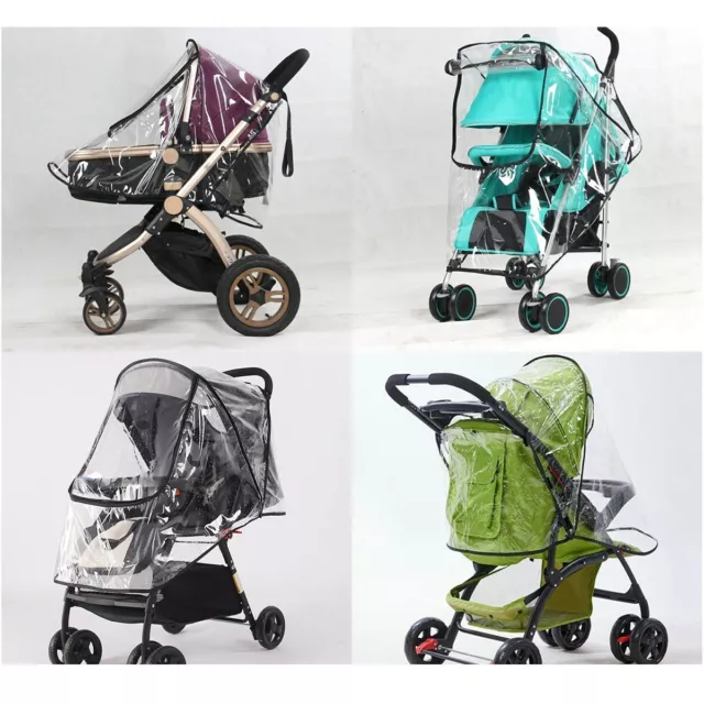[Weather Shield] Universal Rain Cover for Pushchair Stroller Baby Buggy Pram US 2