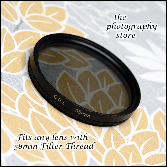 58mm C-PL Circular Polariser Filter great colours Digital SLR Lens FREE POST