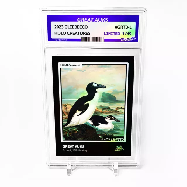 GREAT AUKS Card 2023 GleeBeeCo Holo Creatures #GRT3-L Limited to /49 STUNNING