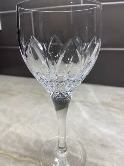 Atlantis Chartes Crystal Cut Wine Glasses. 6.5 tall