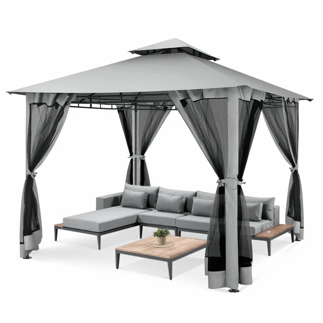 Pavillon 3x3/3,3x3,3m Wasserdicht Faltbar Pop Up Partyzelt Gartenzelt UV Schutz