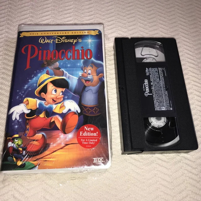 PINOCCHIO 60TH ANNIVERSARY Edition VHS VIDEO Walt Disney Movie New Open