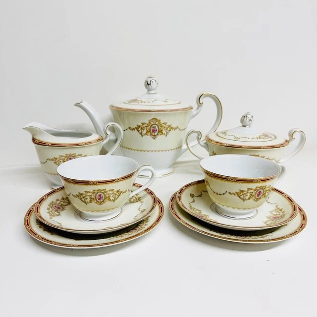 VINTAGE NORITAKE TEA Set Nippon Toki Kaisha Teapot Sugar Milk Cups