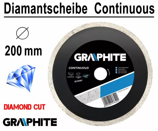 Diamanttrennscheibe Diamantscheibe F. Fliesenschneider Ø 200mm x 25,4mm CONTINUS