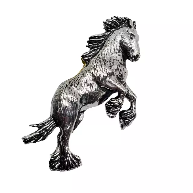 Shire Horse Zinn Pin Abzeichen Clydesdale Pferd Brosche Krawattennadel...