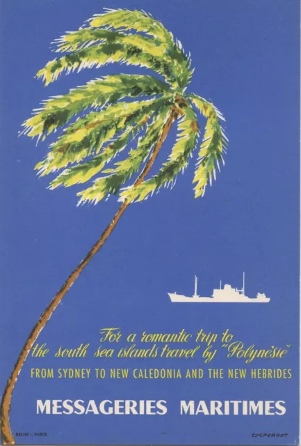 Postcard / Carte Postale Publicitaire / Messageries Maritimes Polynesie