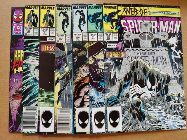 Spider-Man Kraven's Last Hunt 1-6 Amazing 293 294 Web Of 31 32 Marvel Lot of 7