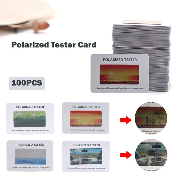 100 PCS Wear Glasses To Check Polarized Test Card Sunglasses Polari`eo