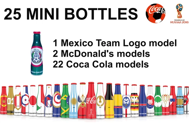 25 MINI COCA Cola Bottles Set Box Russia Soccer Football World Cup 2018 ...
