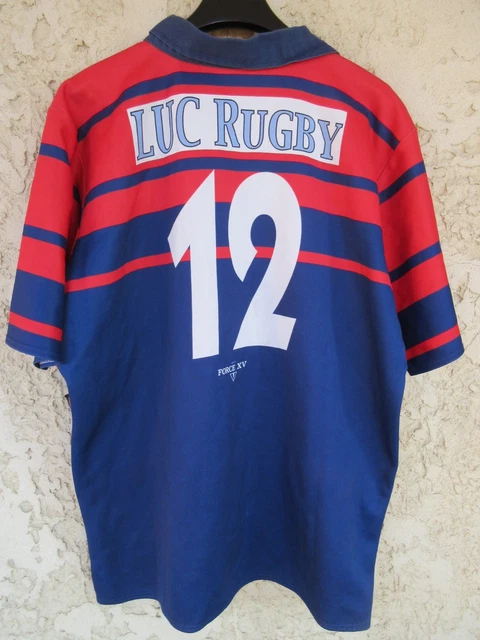 Maillot rugby R.C ARRAS porté n°21 shirt FORCE XV vintage FRANCE