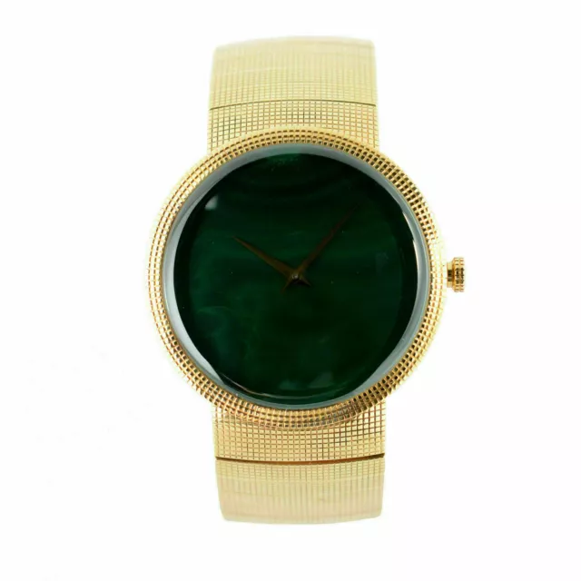 Christian Dior La D De Dior Dark Malachite Dial Solid Swiss Gold Watch