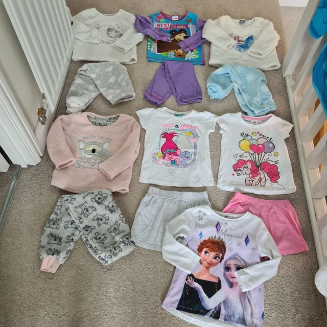 girls pjs pyjama bundle 3-4 years gc