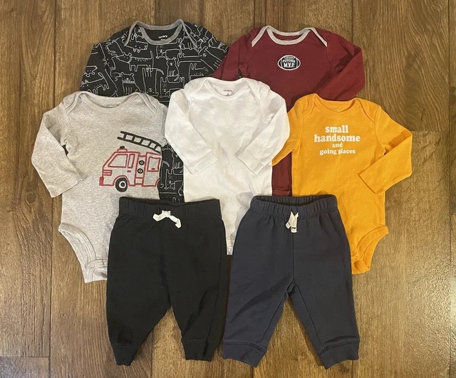 Carters Baby Boy 6 Mo Shirts Bodysuits Pants Clothes Fall Winter Lot Dog Jacket